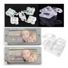 Orthodontic Sapphire Bracket Monocrystalline Clear Dental Brace MBT Roth 022 345