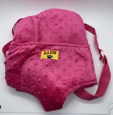 Build A Bear BABW Pink Plush Animal Toy Carrier Backpack Adjustable Straps