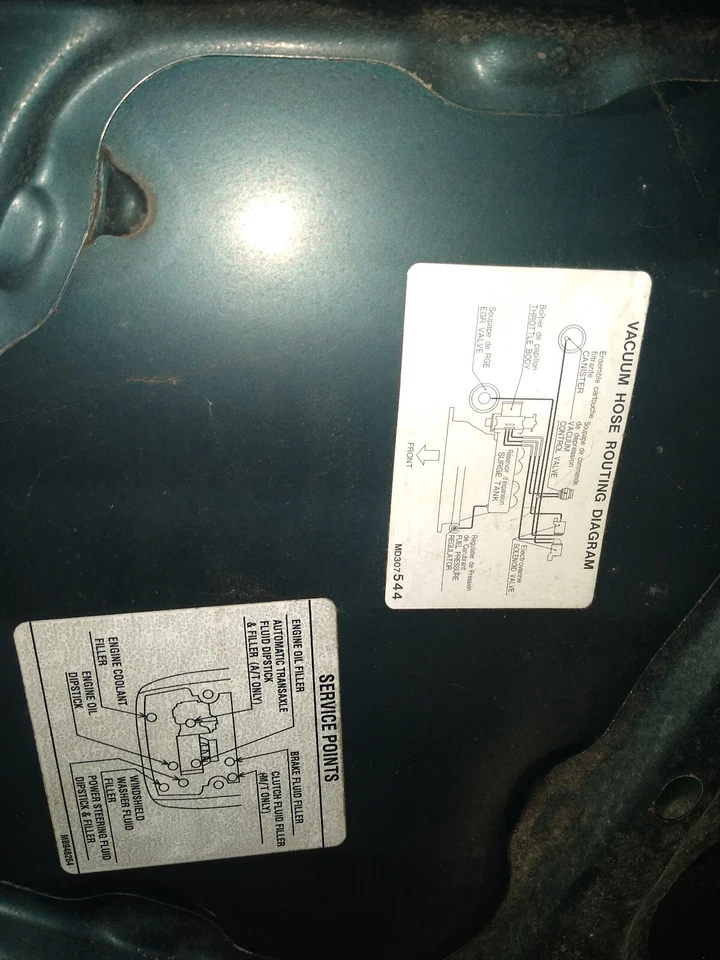 Hood Mitsubishi Galant circa 1994-96  Local Pickup Only or Buyer-Arranged Shipng - Image 3 of 4