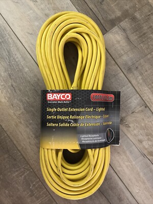 100' Single-Tap 14/3 Ext Cord Bayco SL-754L
