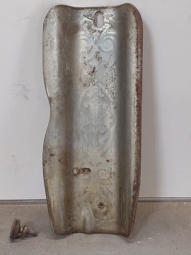 Antike verzierte Abdeckplatte Singer 66 rote Augen von 1917 mit Aufsatz - Bild 4 von 6