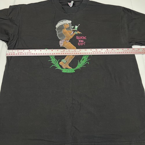 Maui Hawaii Suck’em Up! Black Graphic T Shirt XL Hula Cocktail Vintage - Picture 6 of 9
