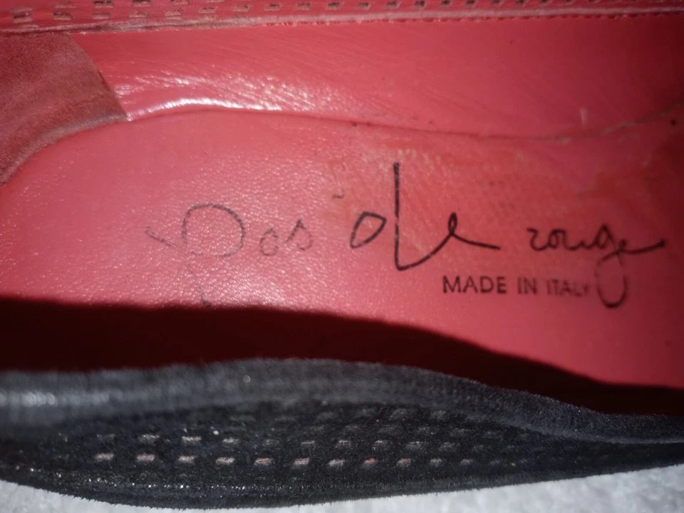 Mujer Pas De Rouge Italiano Negro Arco Ballet Pisos Cuña Baja Tacones Talla 9 EU 40 Foto 4 de 4