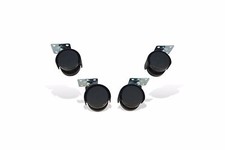 4 x furniture castors with plate without brake wheels swivel castor fixed castors castors 40 mm