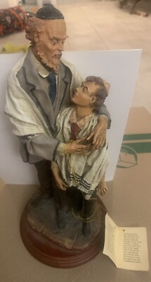 JEWISH ART SCULPTURE BY ANGELA TRIPI  1990 TERRA COTTA FIGURE  THE MENTOR 