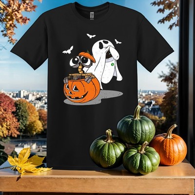 Süßes Wall E And Eve Pumpkin T-Shirt T Shirt Herren Damen Unisex Tshirt SY71