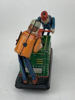 Vtg 1950s Kyodo Press Co. Tin Wind Up 