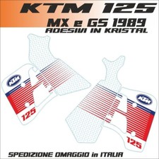 Adesivi in kristal KTM 125 MX e GS 1989 per serbatoio e convogliatori