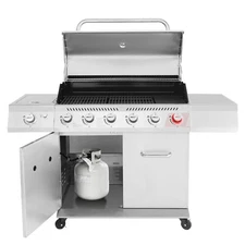 Royal Gourmet Stainless Steel Gas Grill Premier 6-Burner BBQ Grill  Silver
