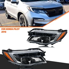 Headlights For Honda Pilot LX 2016-2018 Ridgeline 17-20 Front Lamps Halogen Pair