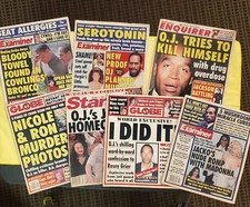 7  95-96 Tabloid O.J. NICOLE SIMPSONS MAGAZINES- GLOBE- STAR-EXAMINER-ENIQUIRER