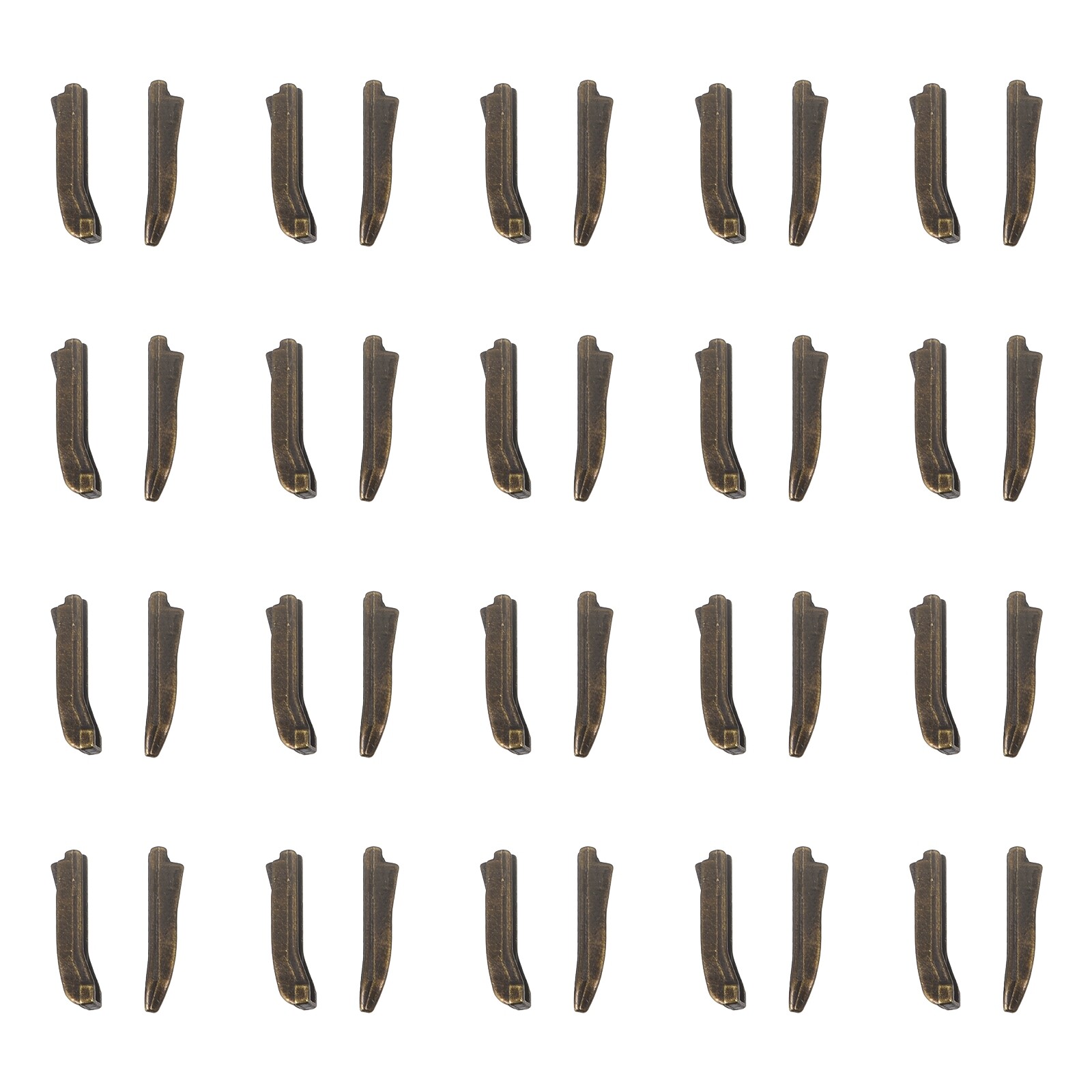 20 Sets Double Open Zipper Repair Latch Kits, #3 for Jacket Coat, Bronze Tone