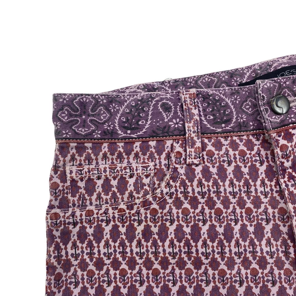 Joes Jeans Cut Off Jean Shorts Womens Size 25 Plum Bandana Print Denim - Image 4 of 4