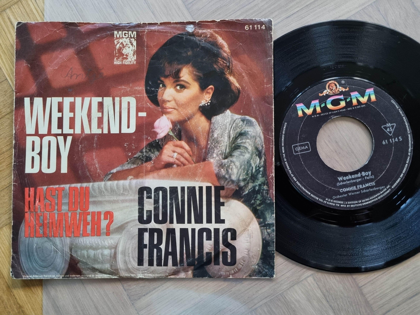 7"" Single Connie Francis - Weekend-Boy Vinyl Germany