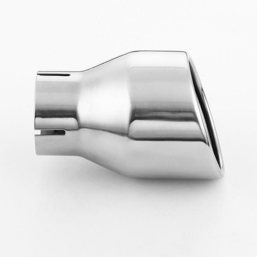 Punta de escape de entrada de 2,5" con abrazadera de acero inoxidable resonado de 4" corte inclinado de 6" L - Imagen 4 de 6