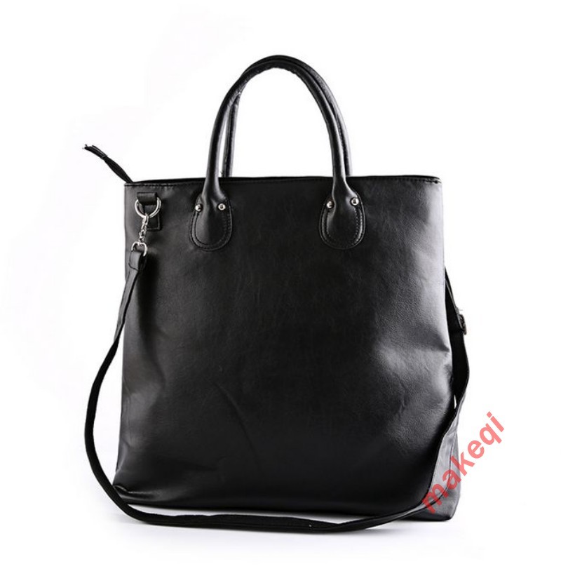 Men's Fashion Leather Shopping Portable Messenger Bag Large