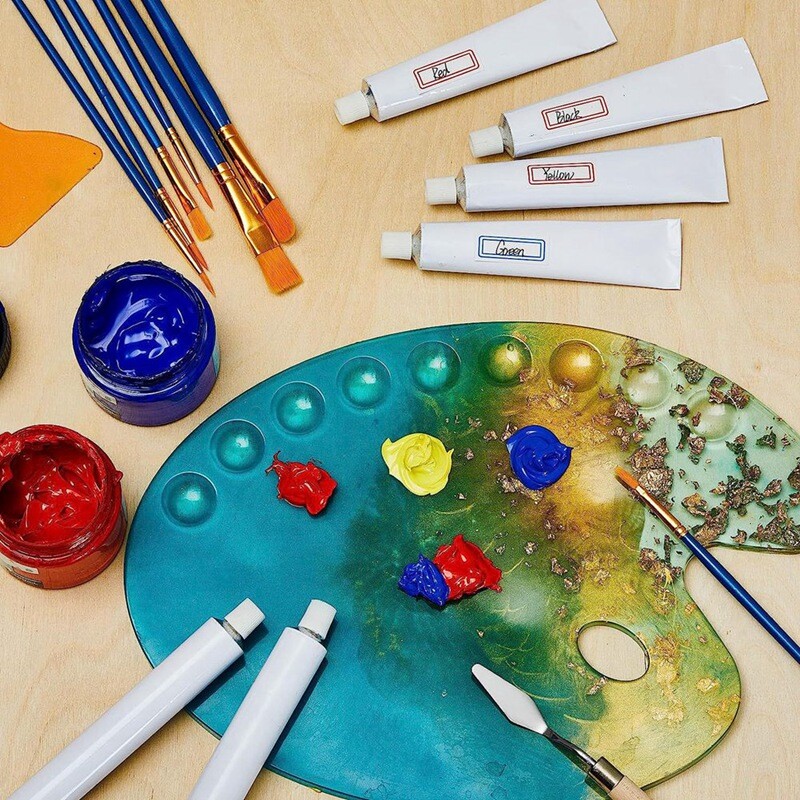 48 Pcs Empty Aluminum Paint Tubes 20Ml Paint Tubes for Making Paint and