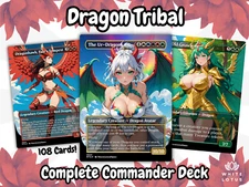The Ur Dragon Commander Deck MTG EDH Dragon Tribal Anime Style Waifu Proxy Deck