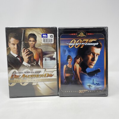 James Bond - The World Is Not Enough & Die Another Day (2 DVD Set) New Sealed