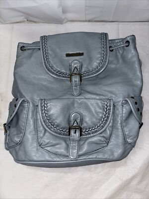 Montana West Navy Leather Backpack MW1289-9110 Montana West Fringe Buckle Collection Backpack  main image 4