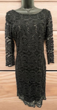 Jump Apparel Black Lace Short Dress Medium Wendye Chaitin Low Back