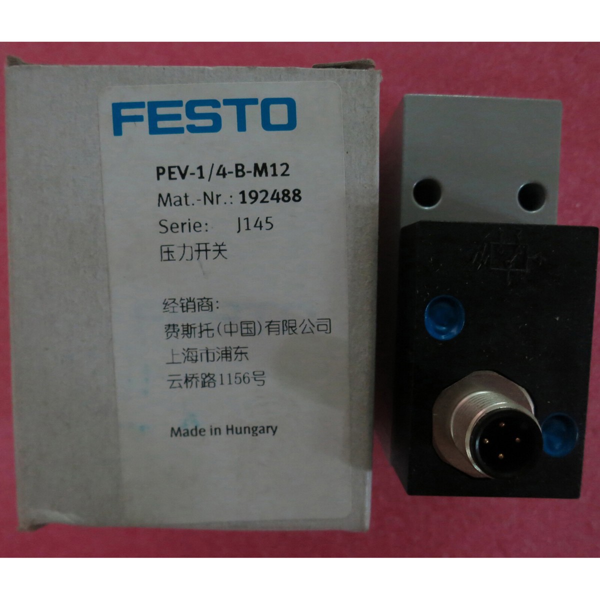New Festo PEV-1/4-B-M12 192488 Pressure Switch Free Shipping PEV1