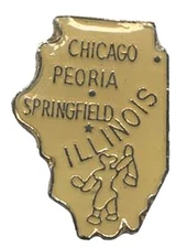 Pack of 3 State of Illinois Bike Motorcycle Hat Cap Lapel Pin HP4640