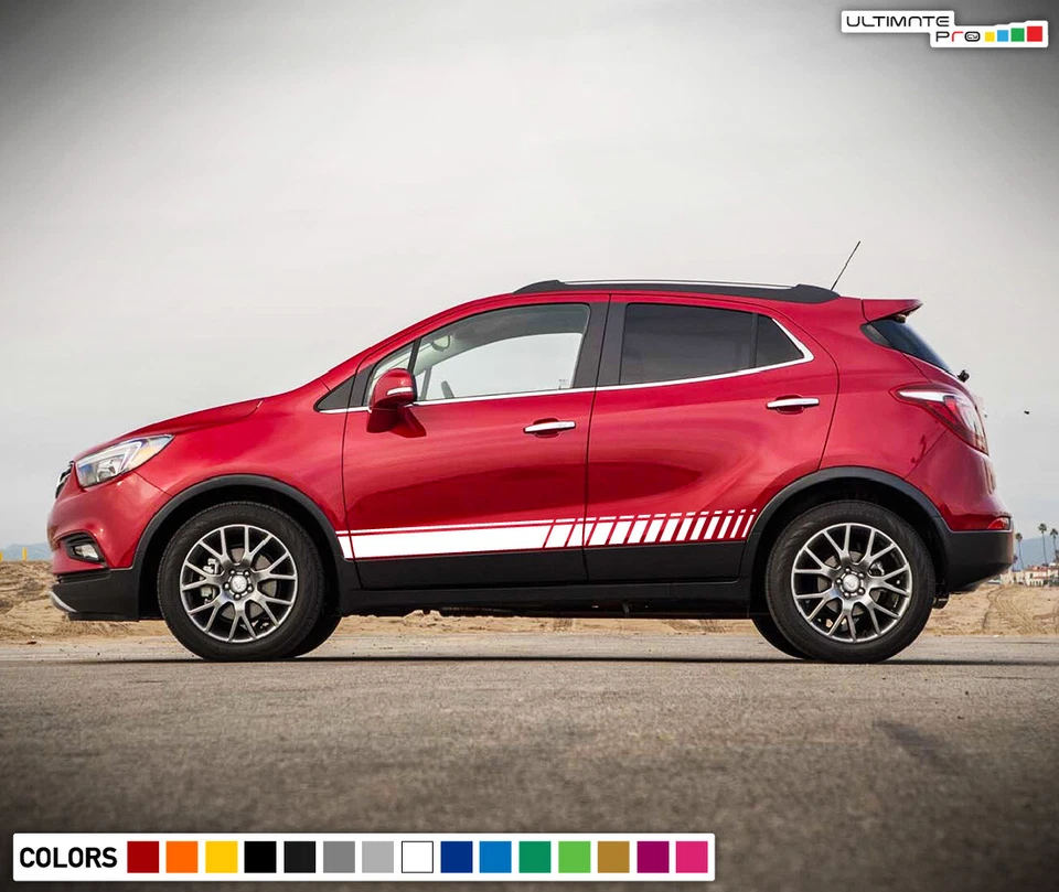 aSticker Calcomanía Vinilo Lateral Rayas Deportivas para Buick Encore Luz LED Cubierta SUV Bar Foto 3 de 4
