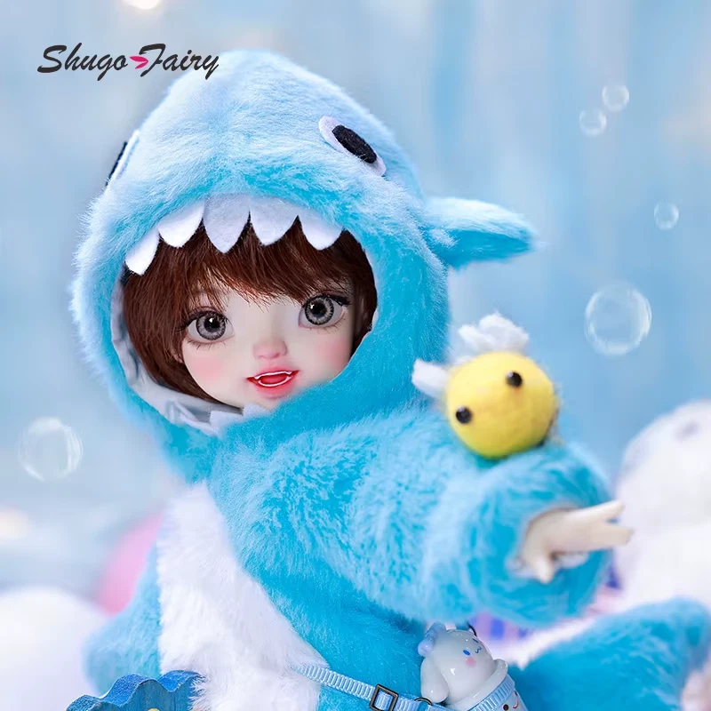 Shugafairy Naomi BJD Doll 1/6 24.6Cm Blue Healing Style Cute Big Eyes Baby Shark — 第 2/4 张图片