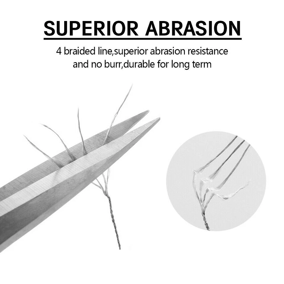 Línea de pesca trenzada de mar fuerte PE 1093 yardas 1000 m 4/8 hilos 12-100 lb Foto 4 de 4