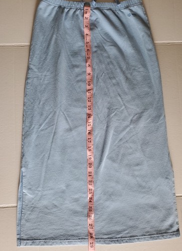 Old Navy Skirt Blue Long Straight Pencil Skirt Stretch Side Slits Girls Sz 12 - Picture 8 of 13