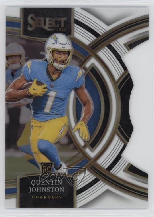2023 Panini Select Premier Level White Prizm Die-Cut /199 Quentin Johnston 1b1g