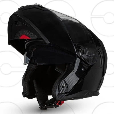 Casque modulable Cruizer pour moto et scooter, homologué, double visière, noir b - Photo 1/4