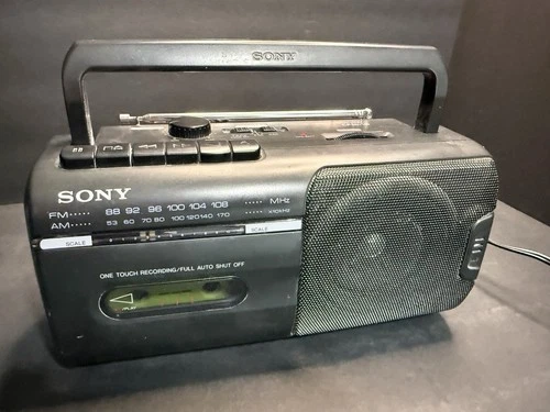 Vintage SONY CFM-10 Portable Boombox AM/FM Cassette Player TESTED WORKS GREAT
