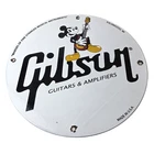 Vintage Gibson Guitars - Mickey Mouse Porcelain Gas Pump Service Station Sign