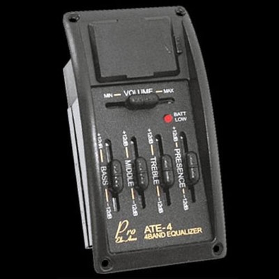 ARTEC ATE-4 Acoustic Guitar 4 Band Equalizer EQ Preamp & SF-607 Piezo Pickup