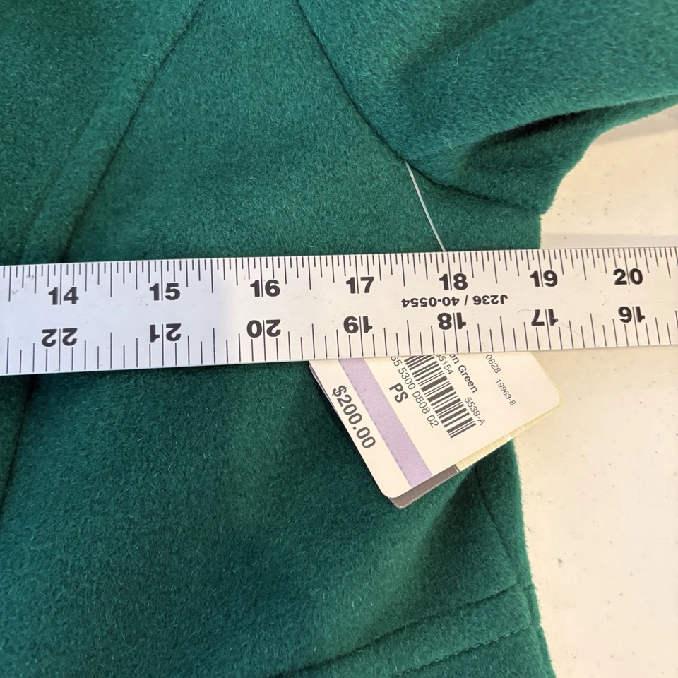 Abrigo St Johns Bay Mujer Lana Mezcla Cachemira Guisante PS Kelly Verde Preppy Clásico Foto 3 de 4