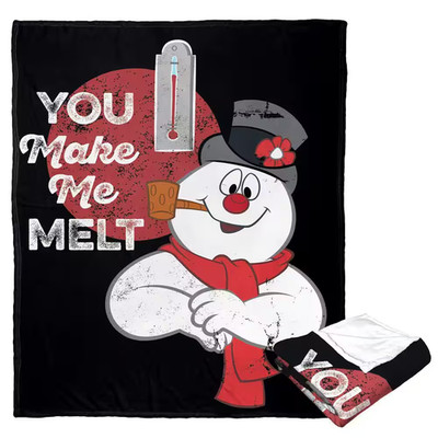 Wb Frosty the Snowman You Make Me Melt Silk Touch Multi-Colored Throw Blanket