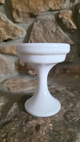 Westmoreland Vintage Milk Glass Candleholder Pedestal White Dish Candle Soap
