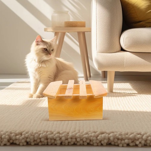 Kleiner Holzhocker für Fußbad, im japanischen Stil, ideal für - Bild 5 von 12