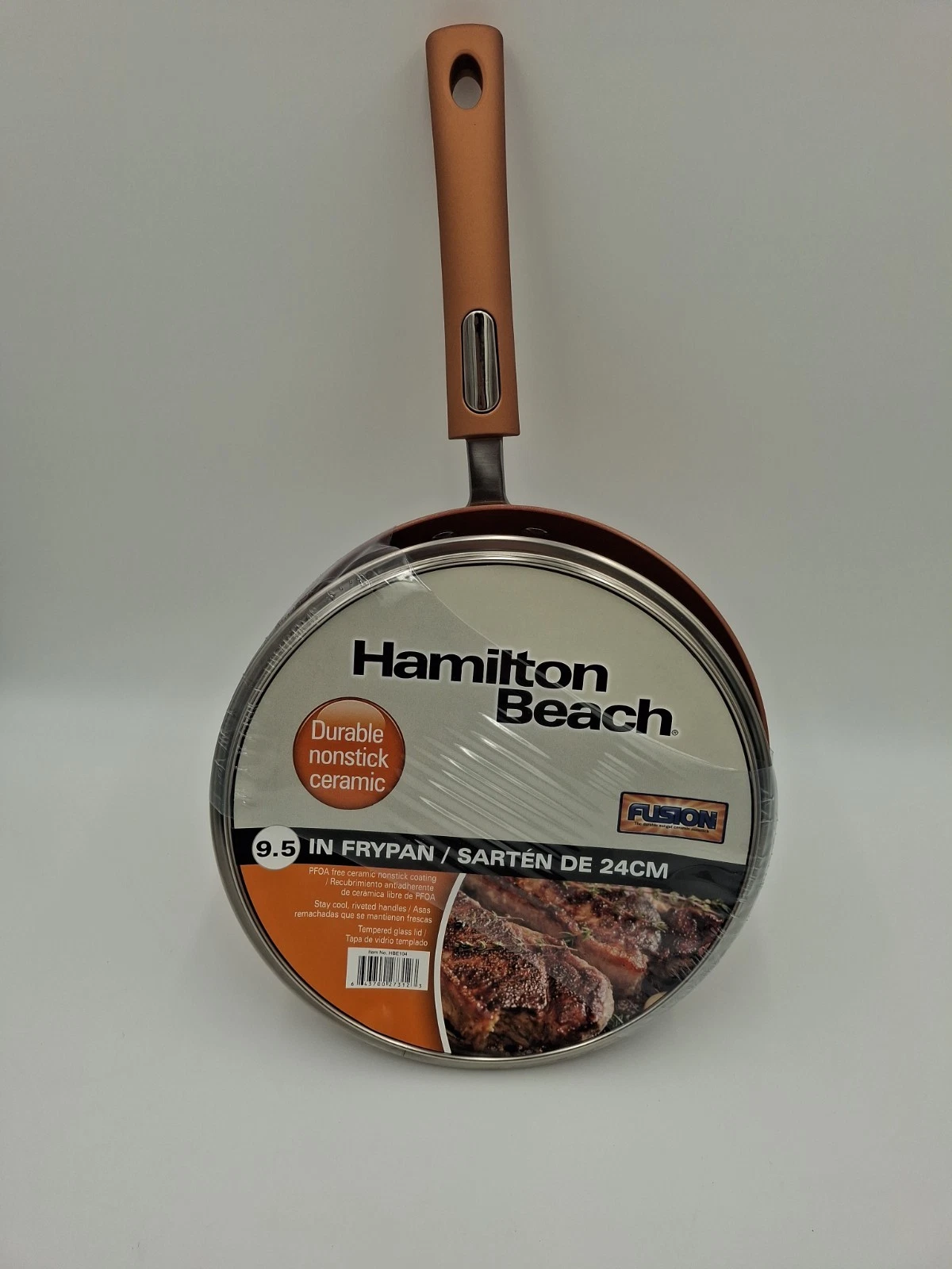 Hamilton Beach 9.5 Inch Copper Ceramic Aluminum Nonstick Fry Pan