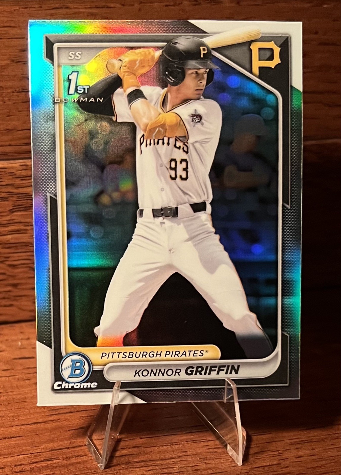 KONNOR GRIFFIN (RC) 1st REFRACTOR🔥2024 Bowman Draft Chrome Pirates 💎 GRADE ME!