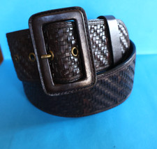 Excellent WOMENS LEATHER BELT Banana Republic Wide 2 1/4" Brown Leather LG 831