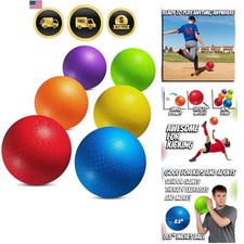8.5 Inch Playground Balls Dodgeballs for Kids  Adults - Pack of 6 Inflatable...