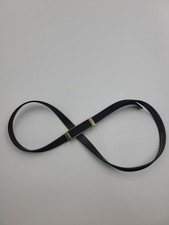 Vintage Jones New York Black Fabric Skinny Belt Sz 10