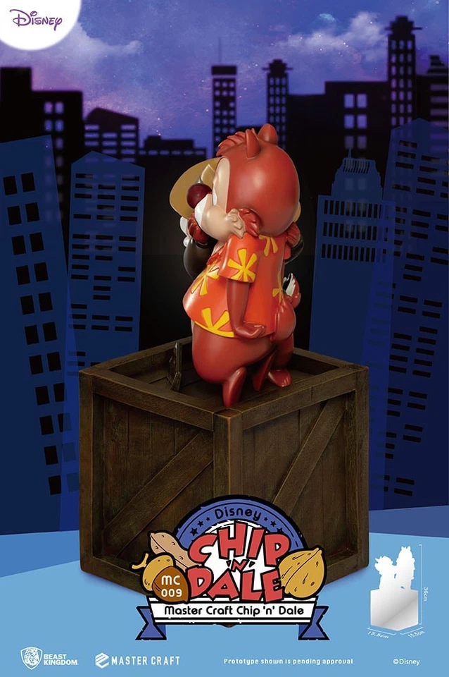 Beast Kingdom - CHIP 'N DALE - Cip & Ciop Rescue Rangers - Master Craft Statue - Imagen 3 de 4