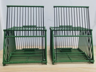 2Pcs Plastic steel Birdcage Repeating Trap Hunting Escaped Bird Cage Catch 00862