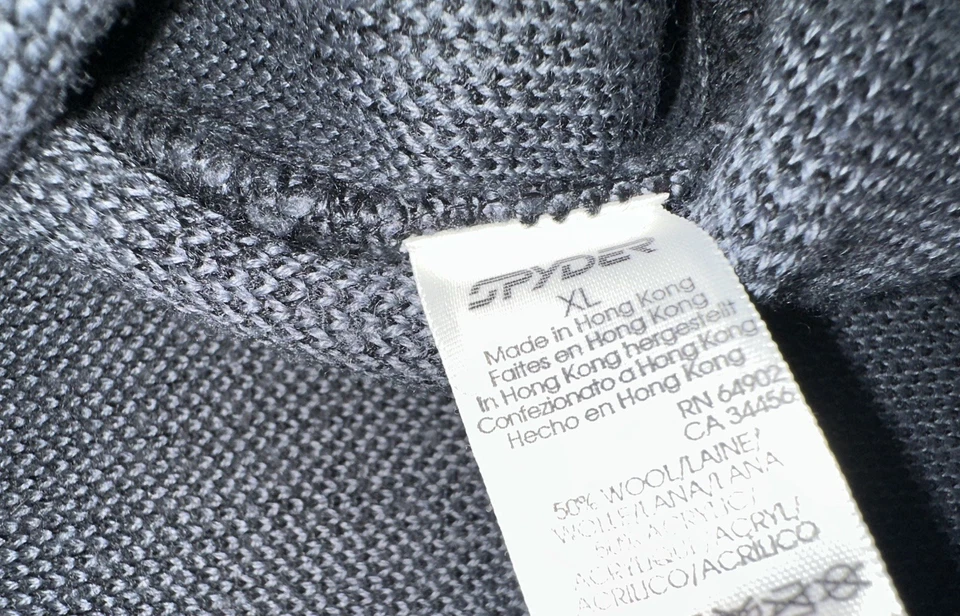 VTG SPYDER Black Heavyweight Wool Blend Sweater Size XL - Image 4 of 4