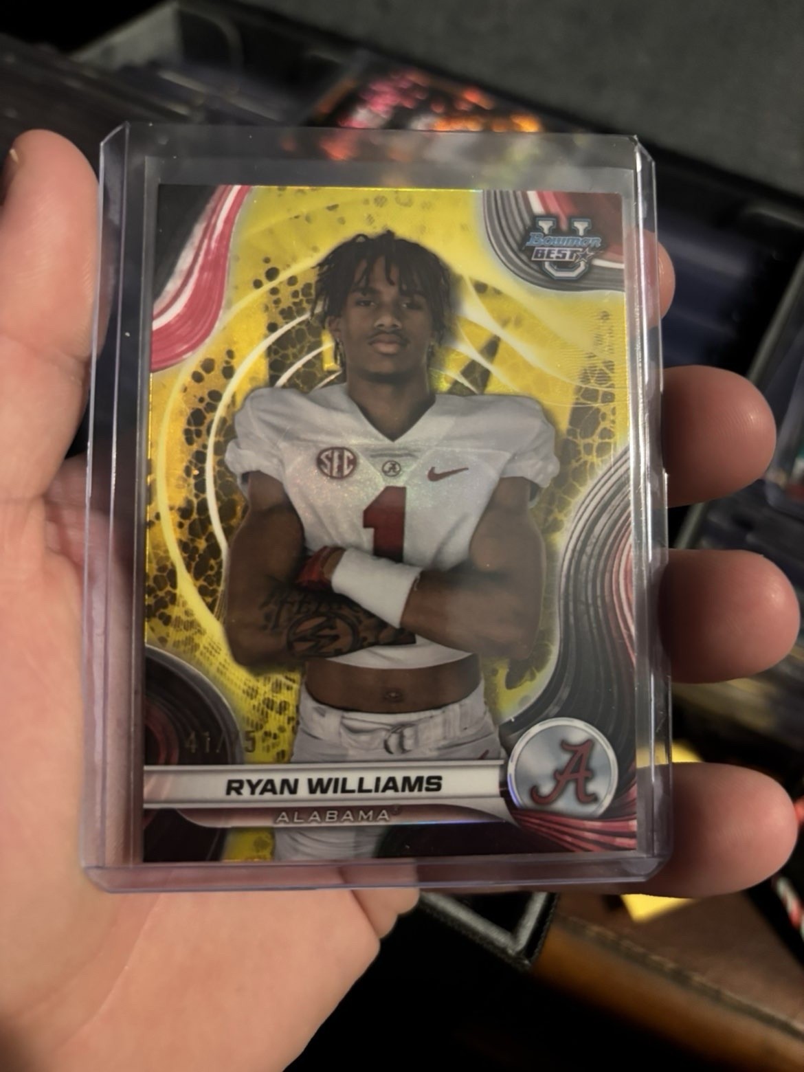 2024 Bowman's Best University - Ryan Williams #82 Yellow Refractor /75 (RC)