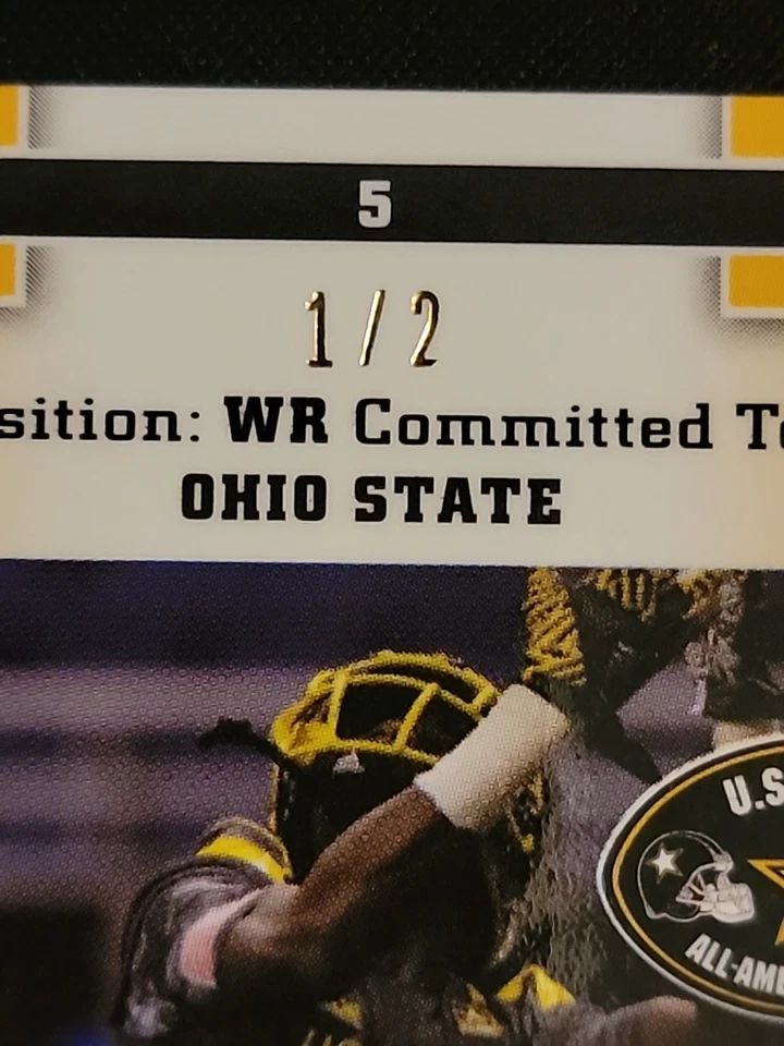 2016 Leaf Army All-American Binjimen Victor Red Prismatic Auto /2 - Image 3 of 4